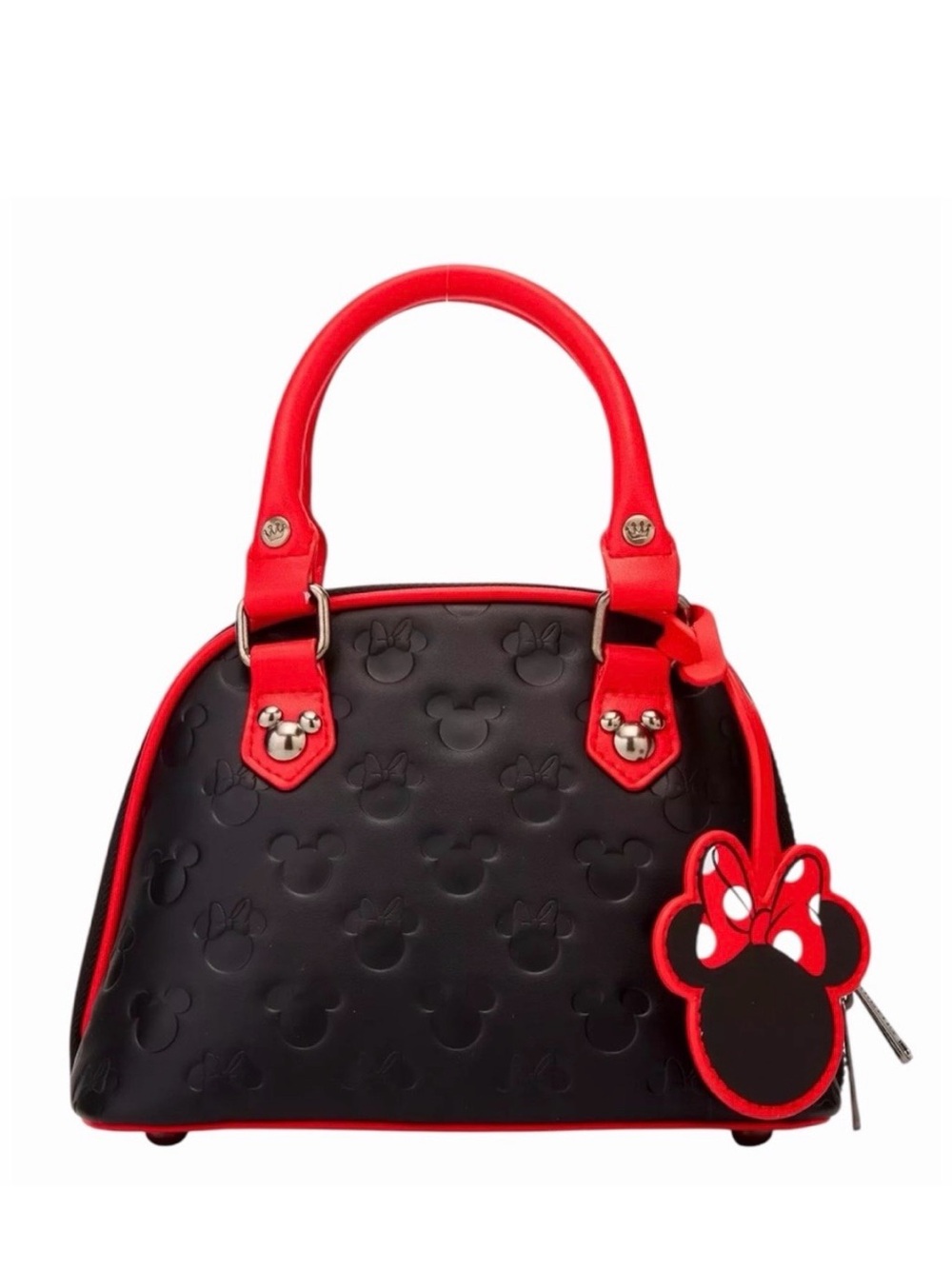 NWOT-Loungefly Disney Mickey & Minnie Debossed
Silhouettes Mini Crossbody Bag